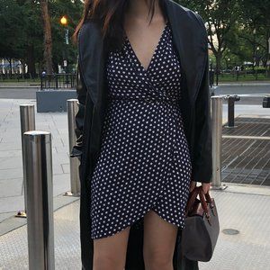 polka dot wrap dress